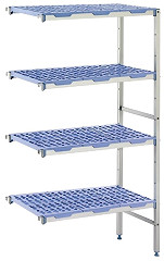  Tournus Rayonnage modulaire en angle 4 niveaux 500 x 1653mm 