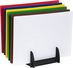  Hygiplas Lot de 6 planches &agrave; d&eacute;couper standard basse densit&eacute; avec support et poster Hygiplas 
