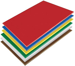  Hygiplas Ensemble de planches &agrave; d&eacute;couper basse densit&eacute; 600x450x10mm lot de 6 