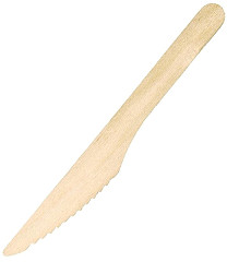  Fiesta Couteaux en bois biod&eacute;gradables lot de 100 