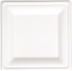  Fiesta Assiettes carr&eacute;es compostables en bagasse Green 261mm (lot de 50) 