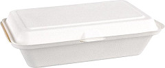  Fiesta Barquettes &agrave; charni&egrave;re en bagasse compostables Green 24,8 cm (x250) 