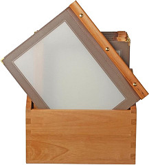 Securit Prot&egrave;ge-menus cadre en bois A4 marron 