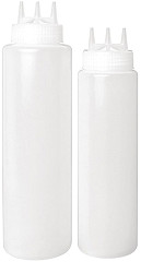  Vogue Bouteille souple transparente 3 embouts 908ml 