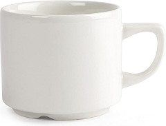  Churchill Tasses &agrave; th&eacute; Maple empilables blanches Whiteware 200ml (lot de 24) 