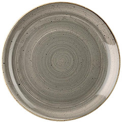  Churchill Assiettes rondes Stonecast Grey 288mm (Lot de 12) 