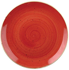 Churchill Assiettes coupes rondes Stonecast Berry Red 248mm (Lot de 12) 