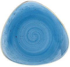  Churchill Assiettes triangulaires Stonecast Cornflower Blue 229mm (Lot de 12) 