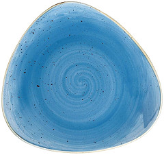  Churchill Assiettes triangulaires Stonecast Cornflower Blue 197mm (Lot de 12) 
