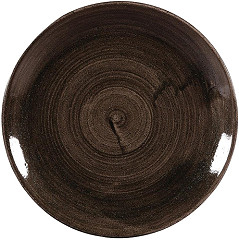  Churchill Assiettes avec rebord Stonecast Patina Black 288mm (Lot de 12) 