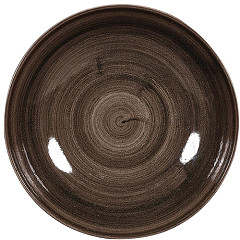  Churchill Assiettes avec rebord Stonecast Patina Black 217mm (Lot de 12) 