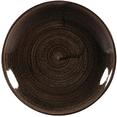  Churchill Assiettes avec rebord Stonecast Patina Black 165mm (Lot de 12) 