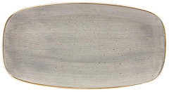  Churchill Assiettes oblongues Stonecast Peppercorn Grey 189 x 355mm (Lot de 6) 