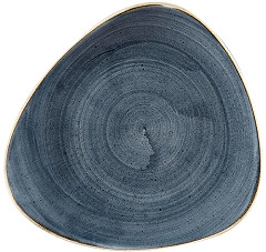  Churchill Assiettes triangulaires Stonecast Blueberry 229mm (Lot de 12) 