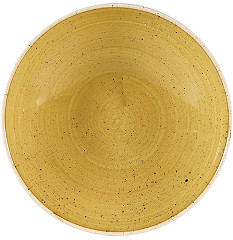  Churchill Assiettes coupes rondes Stonecast Mustard Seed Yellow 182mm (Lot de 12) 