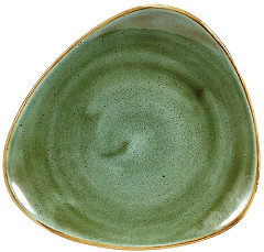  Churchill Assiettes triangulaires Stonecast Samphire Green 192mm (Lot de 12) 