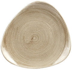  Churchill Assiettes triangulaires Stonecast Patina Antique Taupe 190mm (Lot de 12) 
