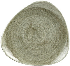  Churchill Assiettes triangulaires Stonecast Patina Antique Green 192mm (Lot de 12) 