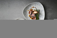  Churchill Assiettes avec rebord Studio Prints Kintsugi Agate Grey 260mm (Lot de 6) 
