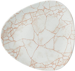  Churchill Assiettes triangulaires Studio Prints Kintsugi Lotus Coral 228mm (Lot de 12) 