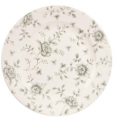  Churchill Assiettes plates Vintage Prints Rose ChintzGrey 305mm (Lot de 6) 