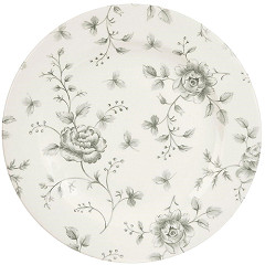  Churchill Assiettes plates Vintage Prints Rose ChintzGrey 210mm (Lot de 6) 