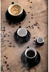  Olympia Soucoupes expresso Caf&eacute; noires 116mm (lot de 12) 