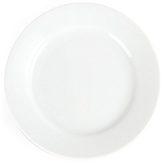  Olympia Assiettes &agrave; bord large blanches 165mm 