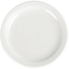  Olympia Assiettes &agrave; bord &eacute;troit blanches 202mm 