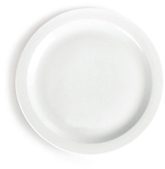  Olympia Assiettes &agrave; bord &eacute;troit blanches 280mm 