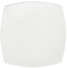  Olympia Assiettes carr&eacute;es bords arrondis blanches 240mm 