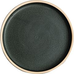  Olympia Assiettes plates bord droit vert bronze Canvas 18 cm 