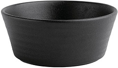  Olympia Bols plats ronds textur&eacute;s noirs Cavolo 143mm (lot de 6) 