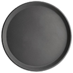  Kristallon Plateau antid&eacute;rapant en plastique rond noir 356mm 