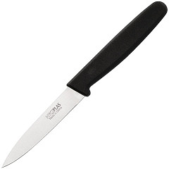  Hygiplas Couteau d'office lame droite noir 75mm 