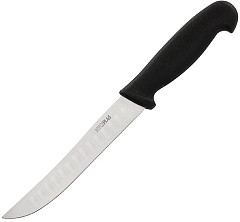  Hygiplas Couteau d'office alvéolé noir 125mm 