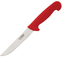  Hygiplas Couteau à désosser à lame rigide rouge 150mm 