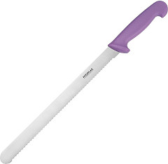  Hygiplas Couteau &agrave; trancher dent&eacute; violet 30cm 