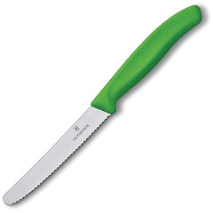  Victorinox Couteau à tomate lame dentée vert 11cm 