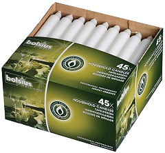  Bolsius Bougies bistro 177mm blanches 