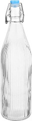  Olympia Bouteilles d'eau rainur&eacute;es &agrave; bouchon m&eacute;canique 1L (lot de 6) 