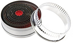  Vogue Lot de 11 emporte-pi&egrave;ces ronds cannel&eacute;s Vogue 