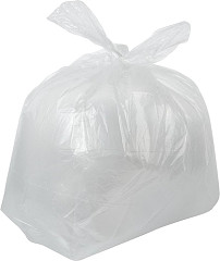 Jantex Sacs poubelle recyclés transparents utilisation légère 10kg 80L (lot de 200) 