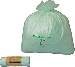  Jantex Petits sacs poubelle compostables 10L 