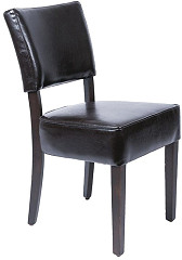  Bolero Chaises confortables en simili cuir marron fonc&eacute; 