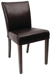  Bolero Chaise contemporaine en simili cuir marron foncé lot de 2 