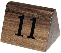  Olympia Num&eacute;ros de table en bois 11 &agrave; 20 