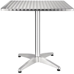  Bolero Table bistro carrée acier inoxydable 700mm 