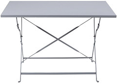  Bolero Table de terrasse pliable grise 1100 x 700mm 