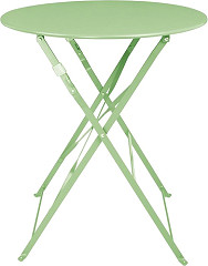  Bolero Table de terrasse carrée pliante en acier vert clair 595 mm 
